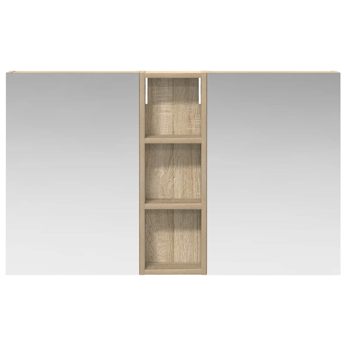 Badeværelsesskabsæt 3 stk. 100 x 10,5 x 60,5 cm Konstrueret træ