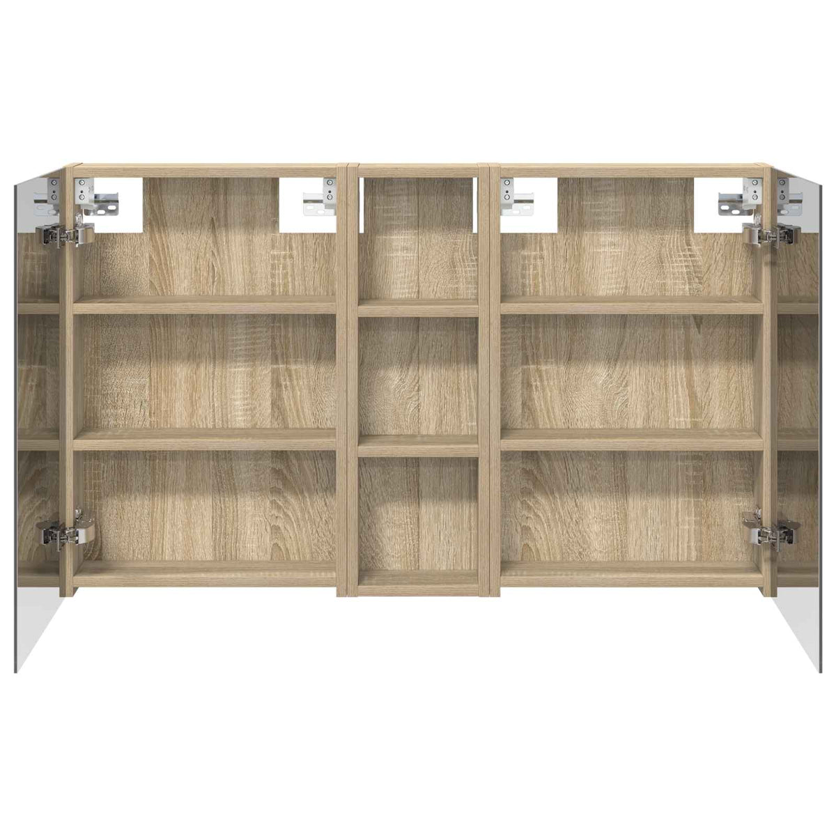 Badeværelsesskabsæt 3 stk. 100 x 10,5 x 60,5 cm Konstrueret træ