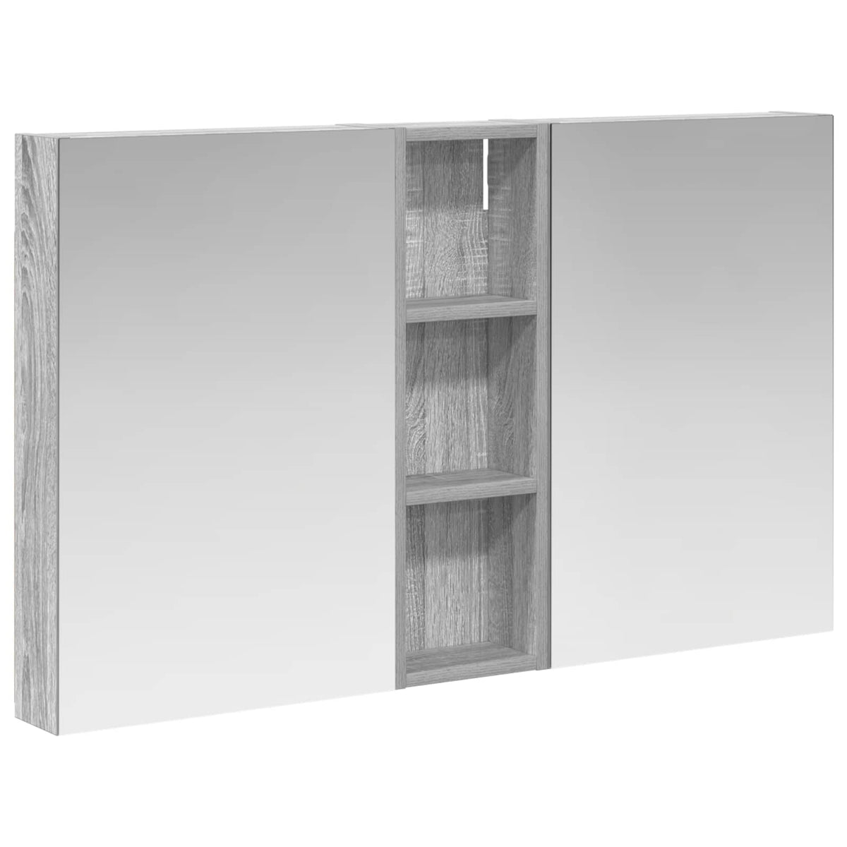 Badeværelsesskabsæt 3 stk. 100 x 10,5 x 60,5 cm Konstrueret træ