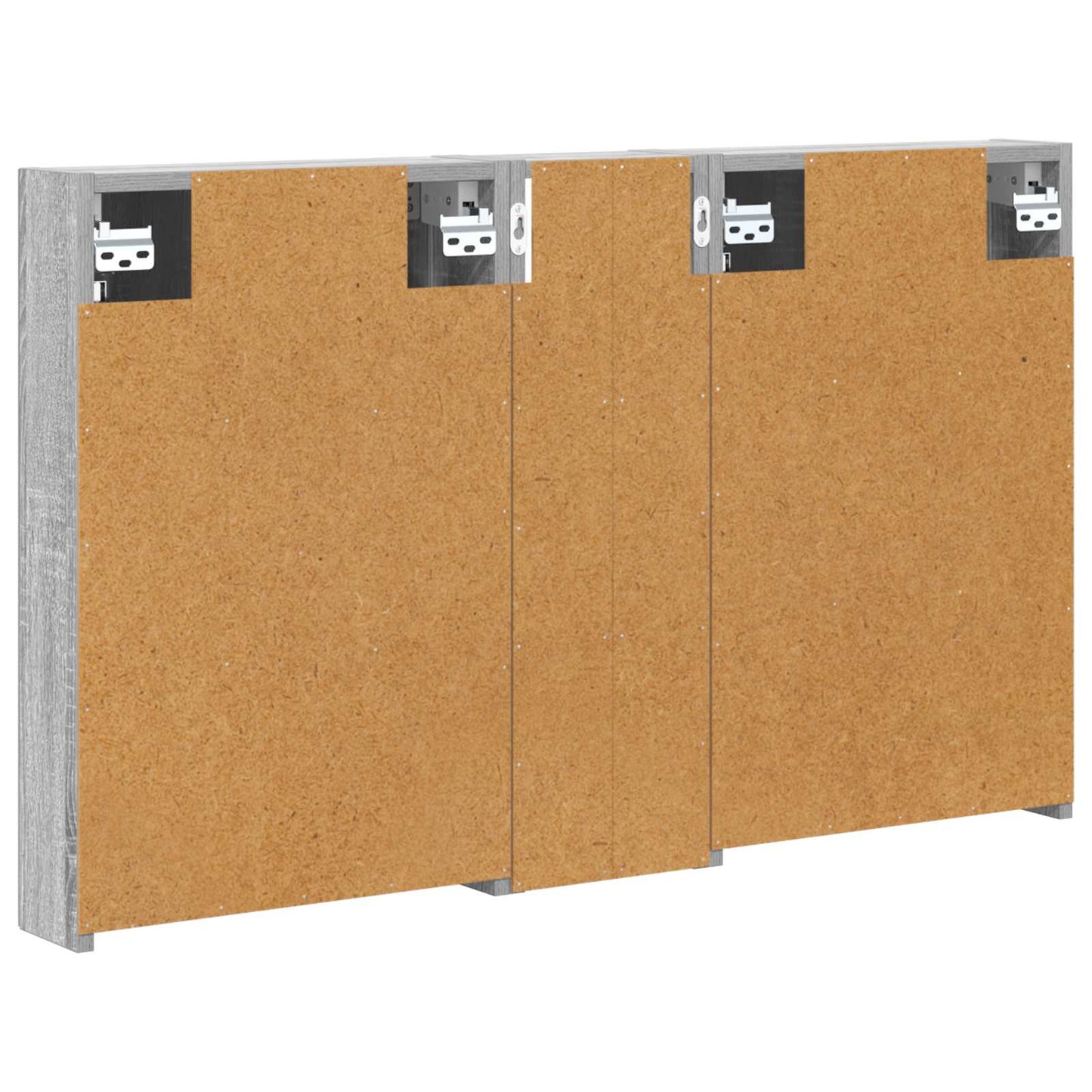 Badeværelsesskabsæt 3 stk. 100 x 10,5 x 60,5 cm Konstrueret træ
