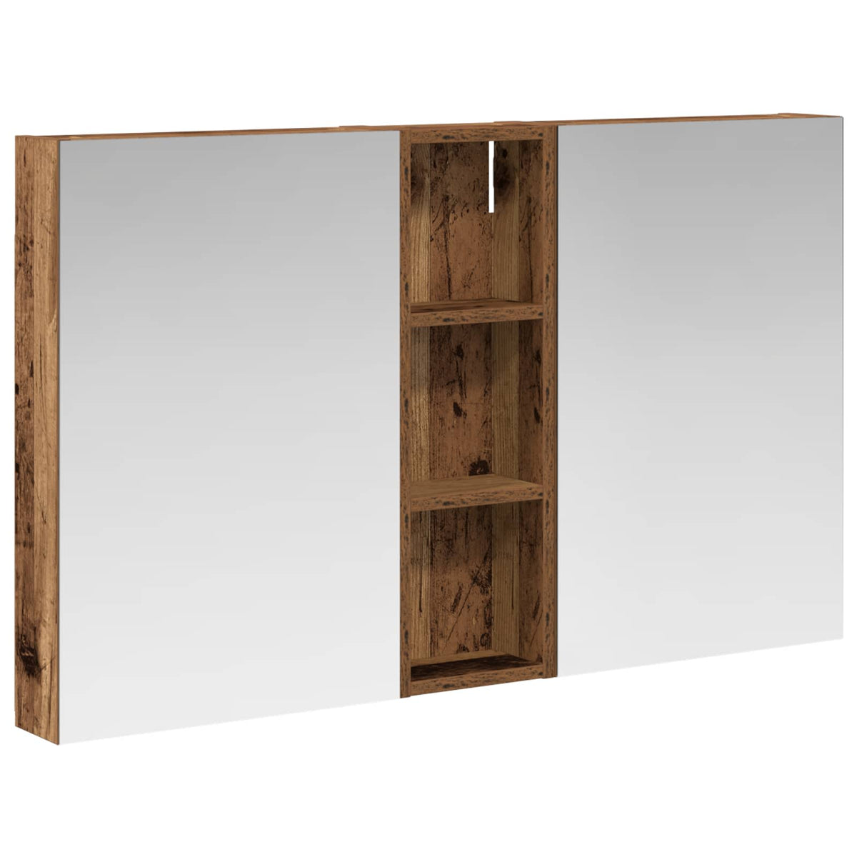 Badeværelsesskabsæt 3 stk. 100 x 10,5 x 60,5 cm Konstrueret træ
