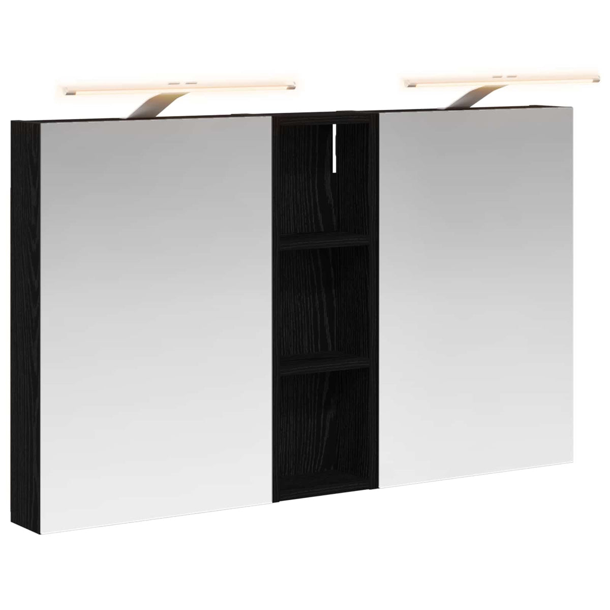 Badeværelsesskabsæt 3 stk. 100 x 10,5 x 60,5 cm Konstrueret træ
