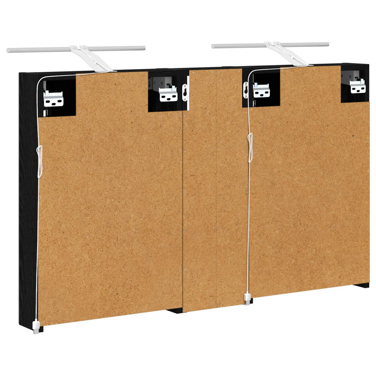 Badeværelsesskabsæt 3 stk. 100 x 10,5 x 60,5 cm Konstrueret træ