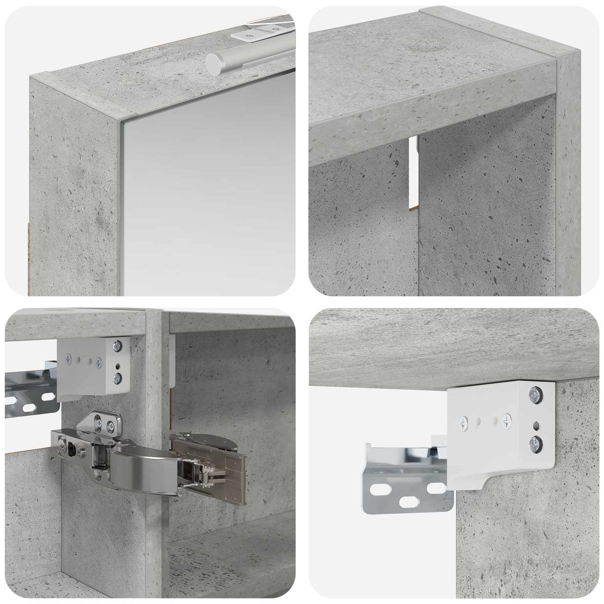 Badeværelsesskabsæt 3 stk. 100 x 10,5 x 60,5 cm Konstrueret træ