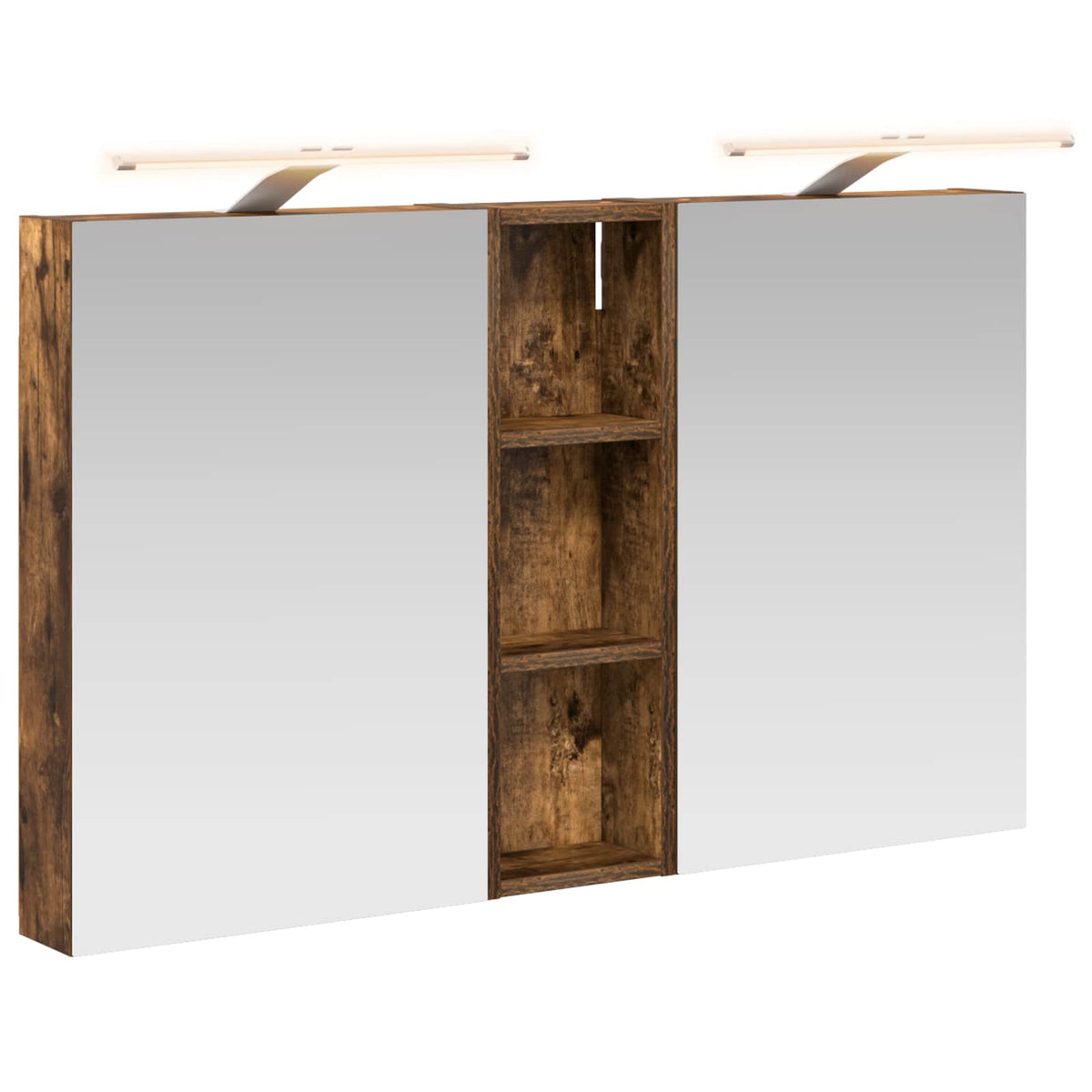 Badeværelsesskabsæt 3 stk. 100 x 10,5 x 60,5 cm Konstrueret træ