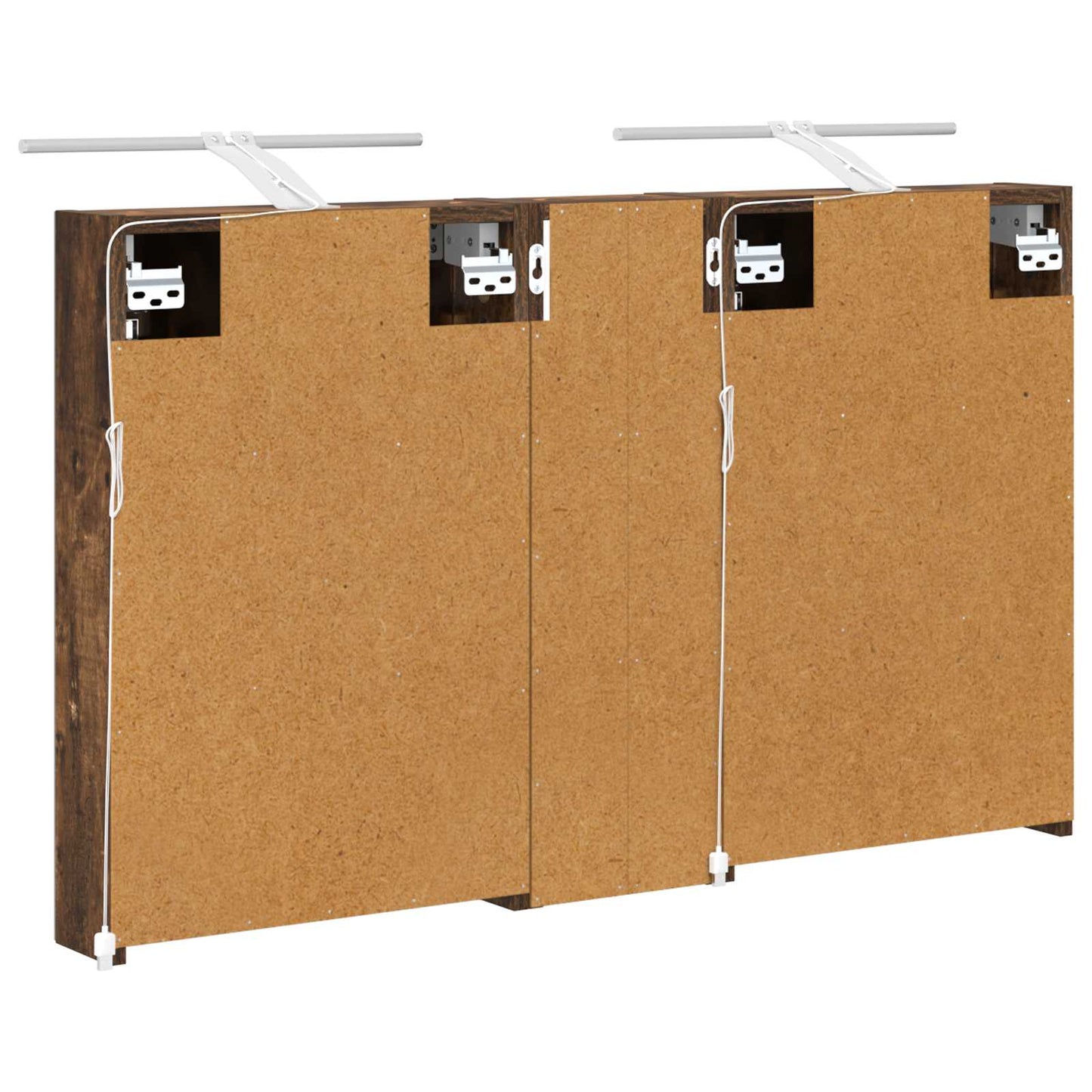 Badeværelsesskabsæt 3 stk. 100 x 10,5 x 60,5 cm Konstrueret træ