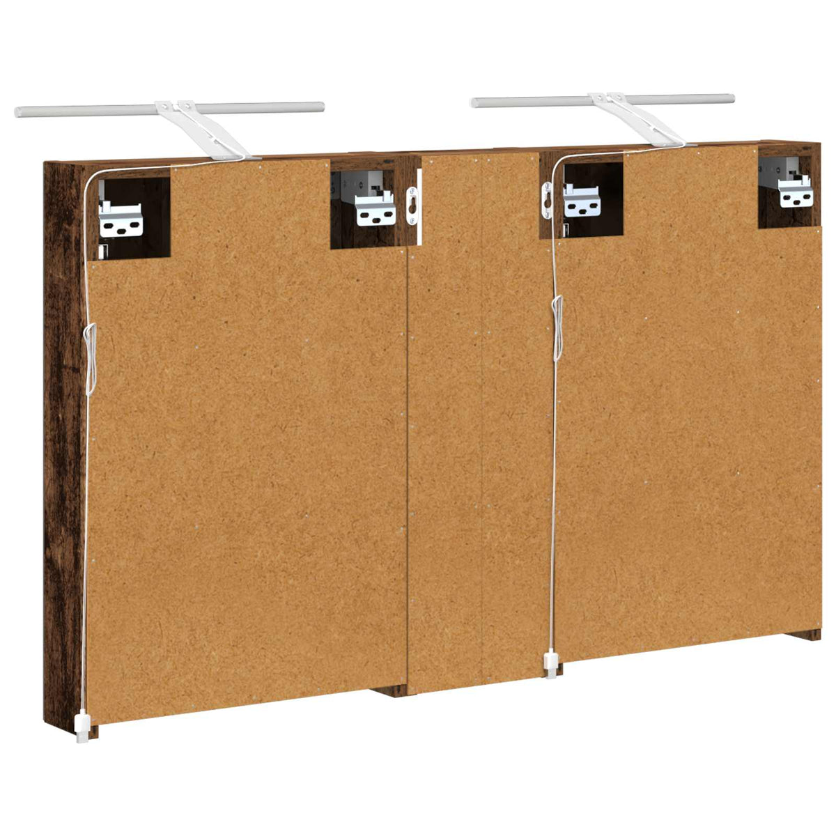 Badeværelsesskabsæt 3 stk. 100 x 10,5 x 60,5 cm Konstrueret træ