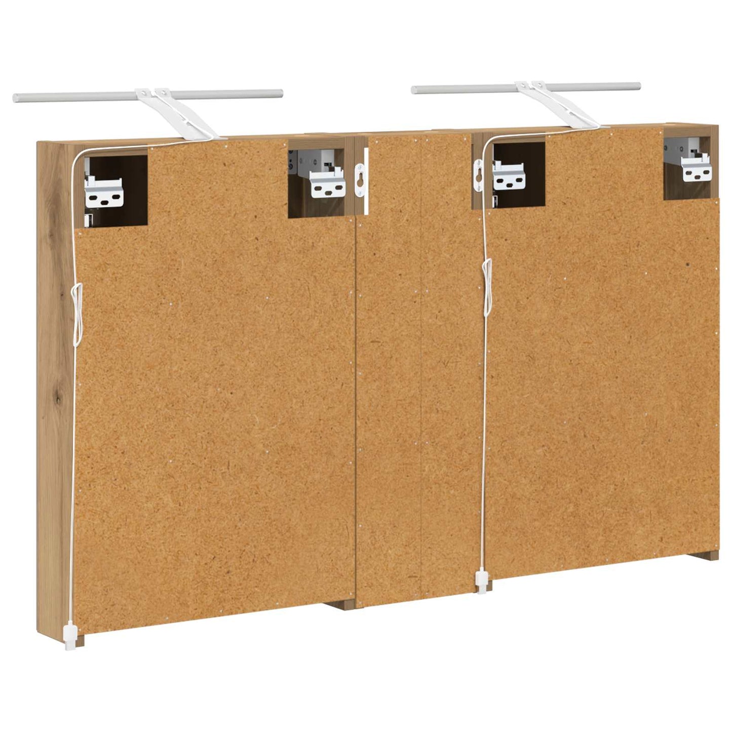Badeværelsesskabsæt 3 stk. 100 x 10,5 x 60,5 cm Konstrueret træ