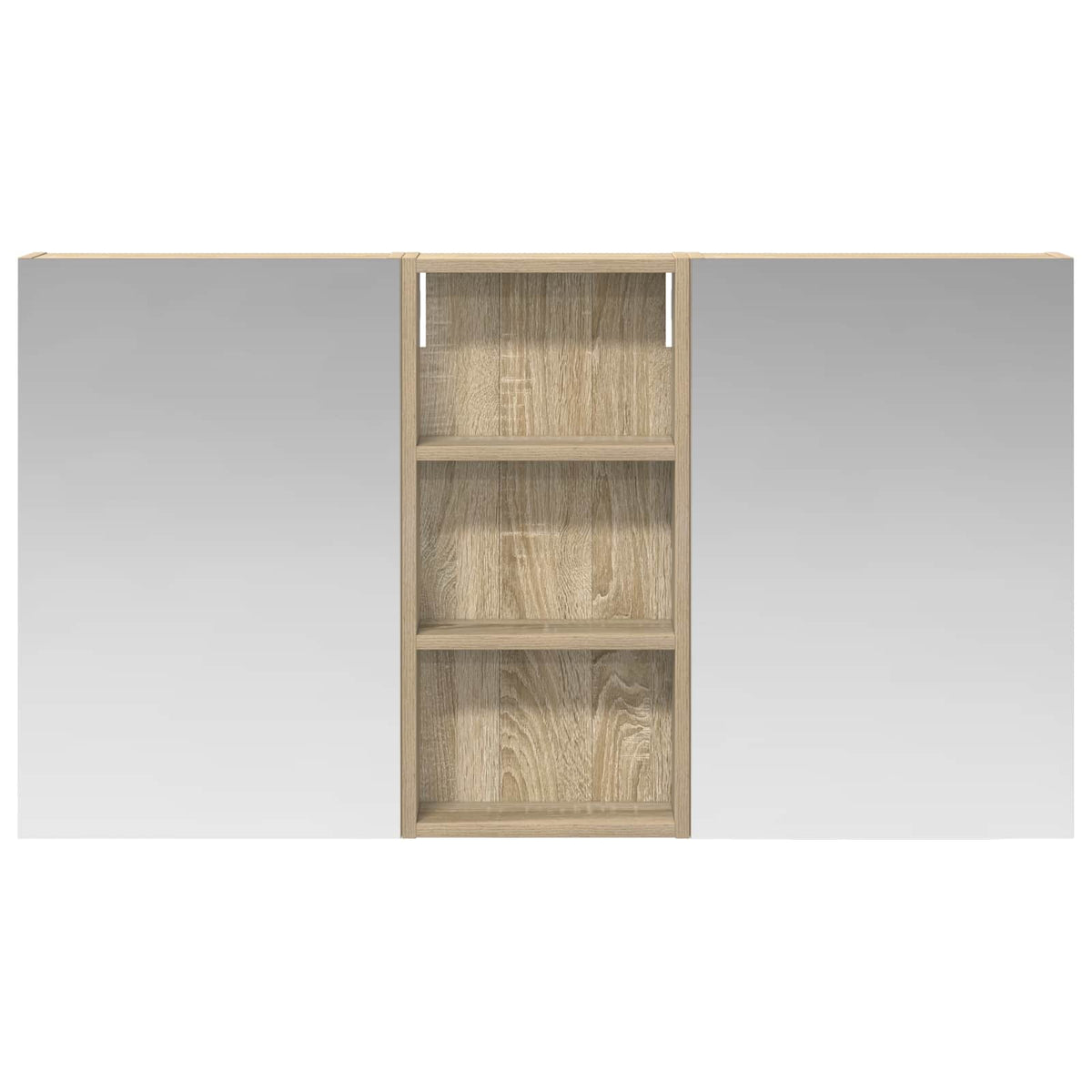 Badeværelsesskabsæt 3 stk. 110 x 10,5 x 60,5 cm Konstrueret træ