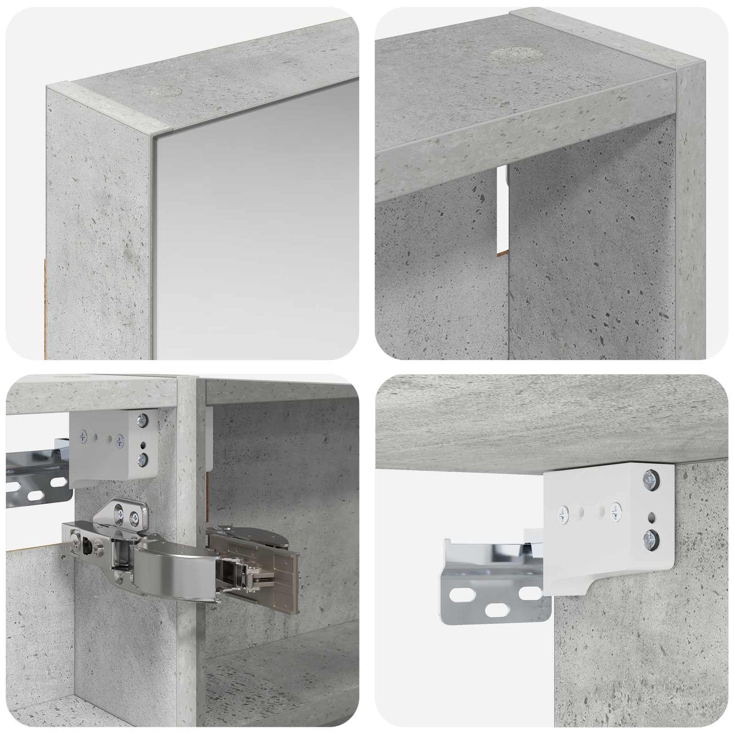 Badeværelsesskabsæt 3 stk. 110 x 10,5 x 60,5 cm Konstrueret træ