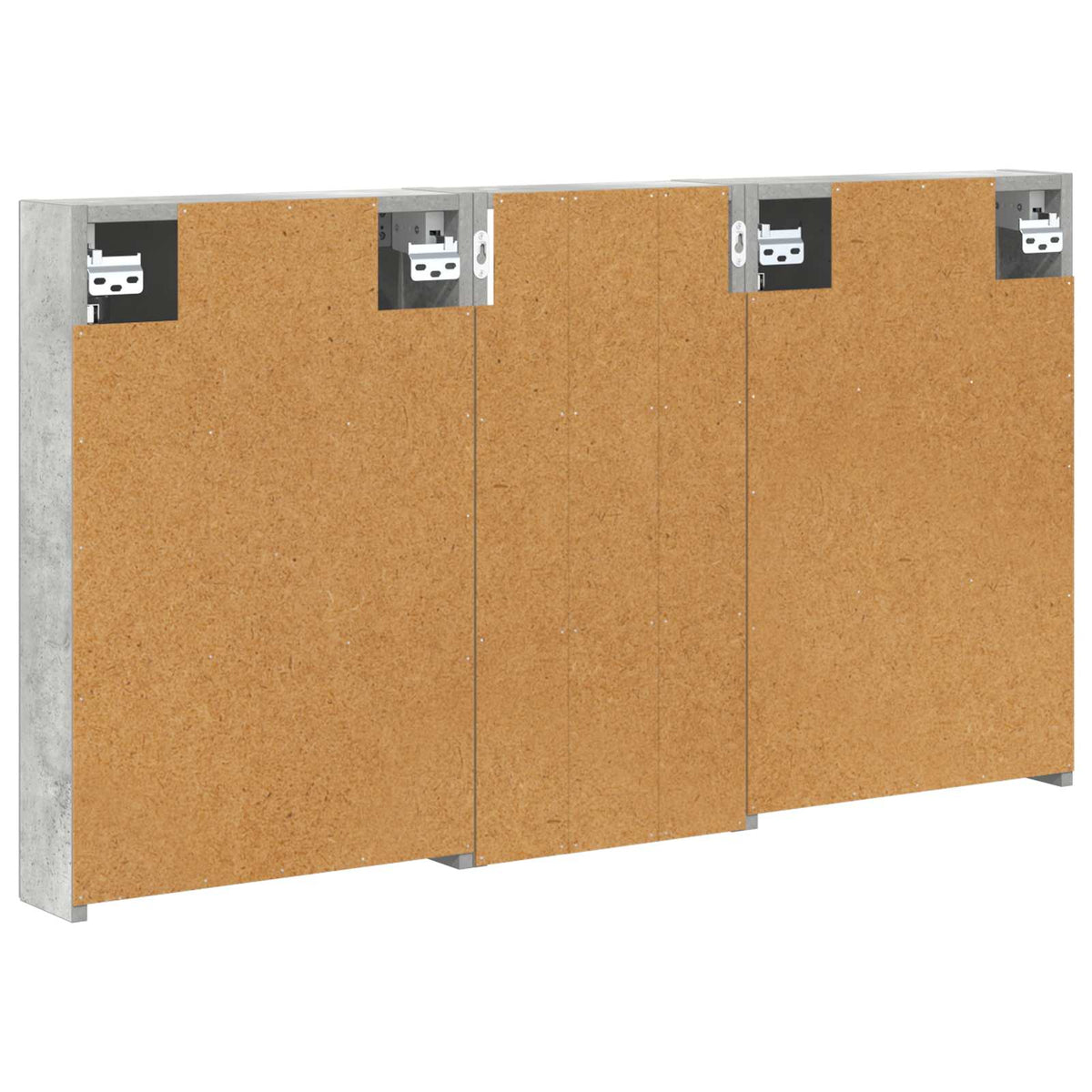 Badeværelsesskabsæt 3 stk. 110 x 10,5 x 60,5 cm Konstrueret træ