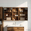 Badeværelsesskabsæt 3 stk. 110 x 10,5 x 60,5 cm Konstrueret træ