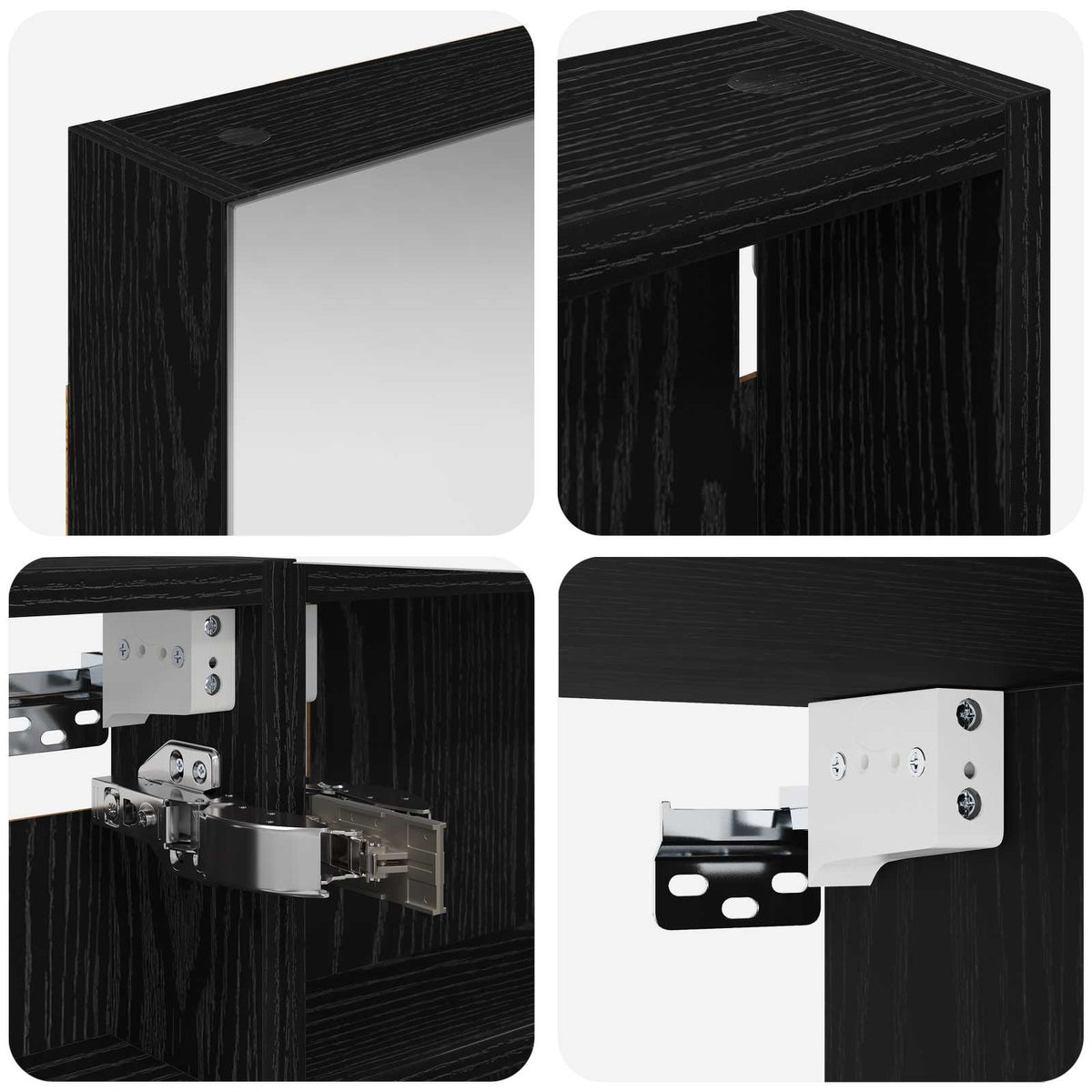Badeværelsesskabsæt 3 stk. 120 x 10,5 x 60,5 cm Konstrueret træ