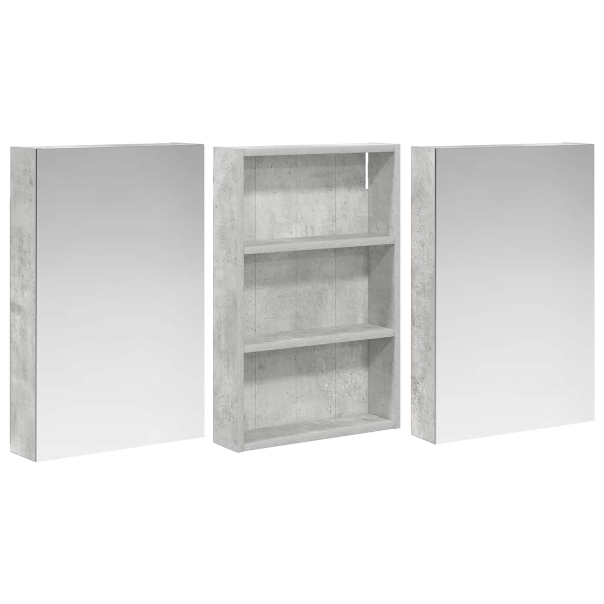 Badeværelsesskabsæt 3 stk. 120 x 10,5 x 60,5 cm Konstrueret træ