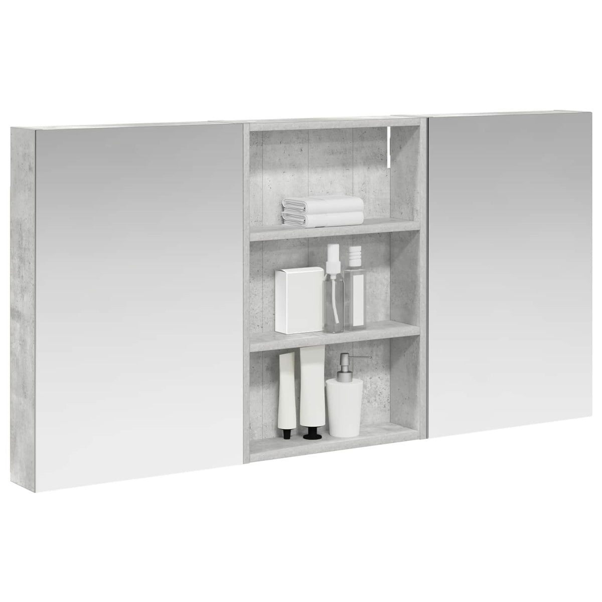 Badeværelsesskabsæt 3 stk. 120 x 10,5 x 60,5 cm Konstrueret træ
