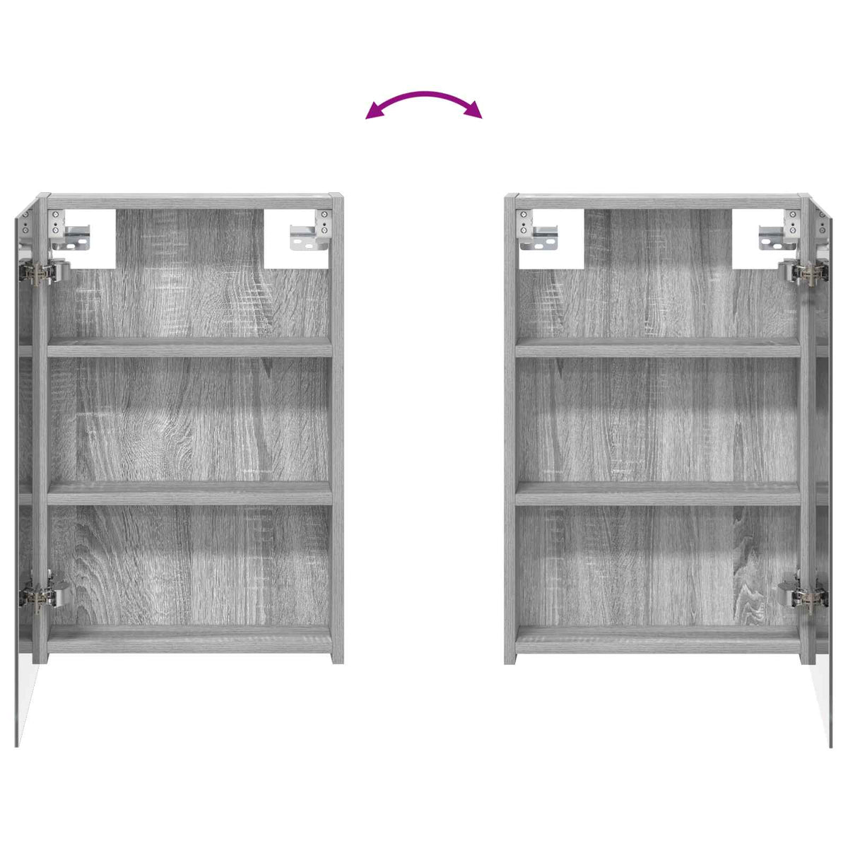 Badeværelsesskabsæt 3 stk. 120 x 10,5 x 60,5 cm Konstrueret træ