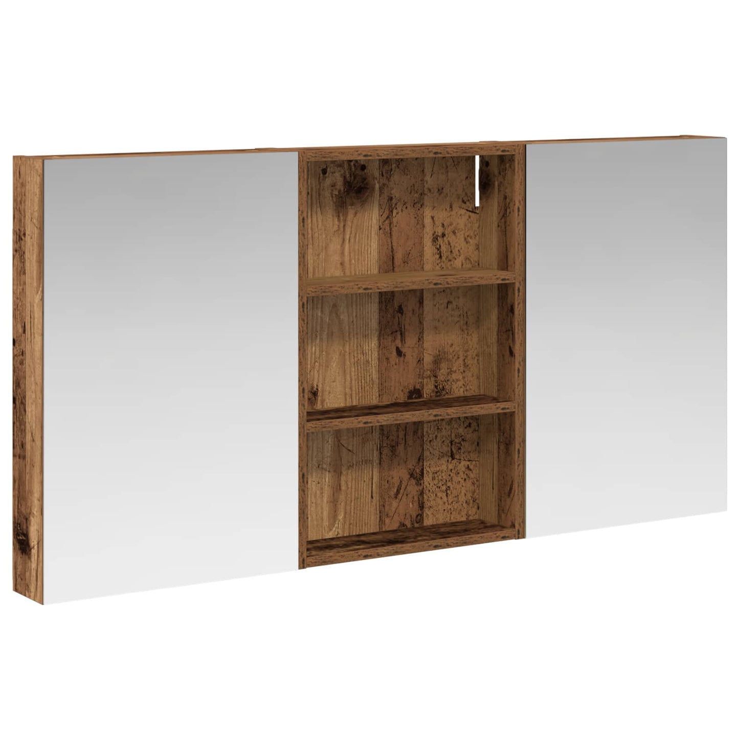 Badeværelsesskabsæt 3 stk. 120 x 10,5 x 60,5 cm Konstrueret træ