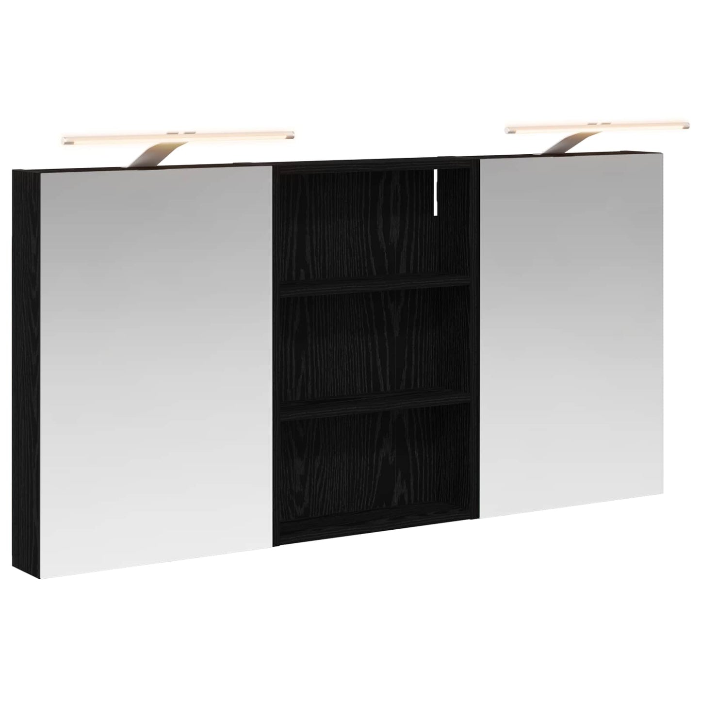 Badeværelsesskabsæt 3 stk. 120 x 10,5 x 60,5 cm Konstrueret træ