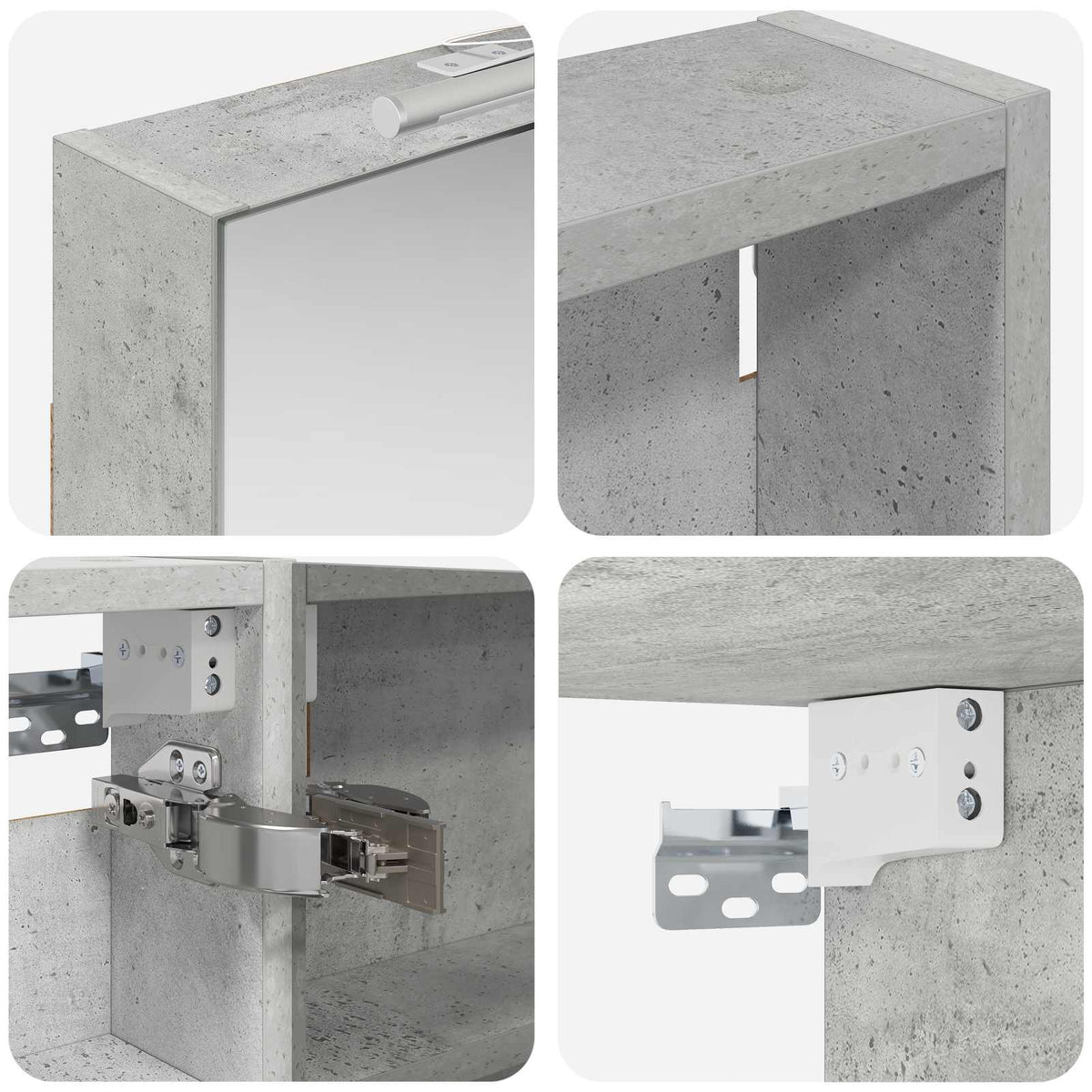 Badeværelsesskabsæt 3 stk. 120 x 10,5 x 60,5 cm Konstrueret træ