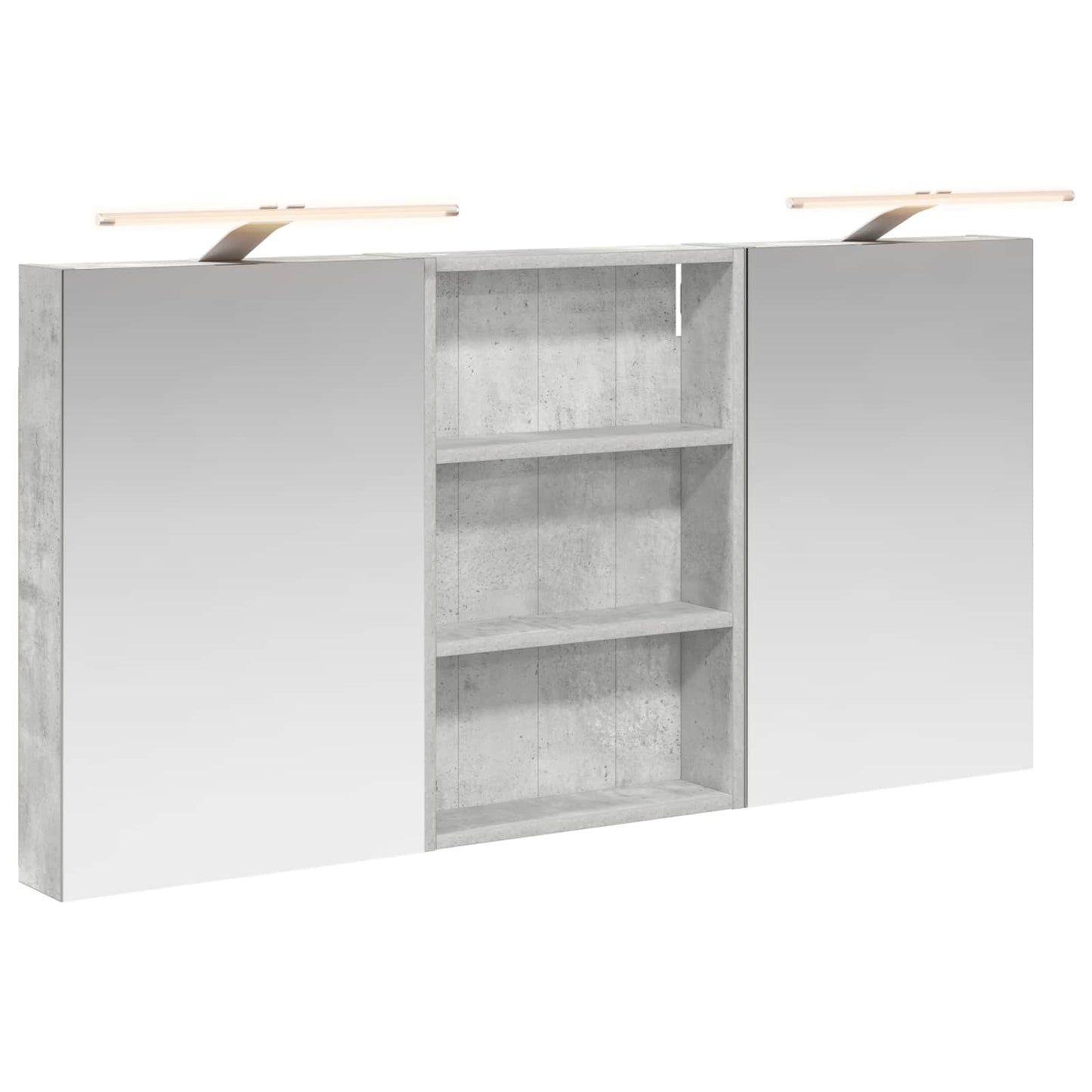 Badeværelsesskabsæt 3 stk. 120 x 10,5 x 60,5 cm Konstrueret træ