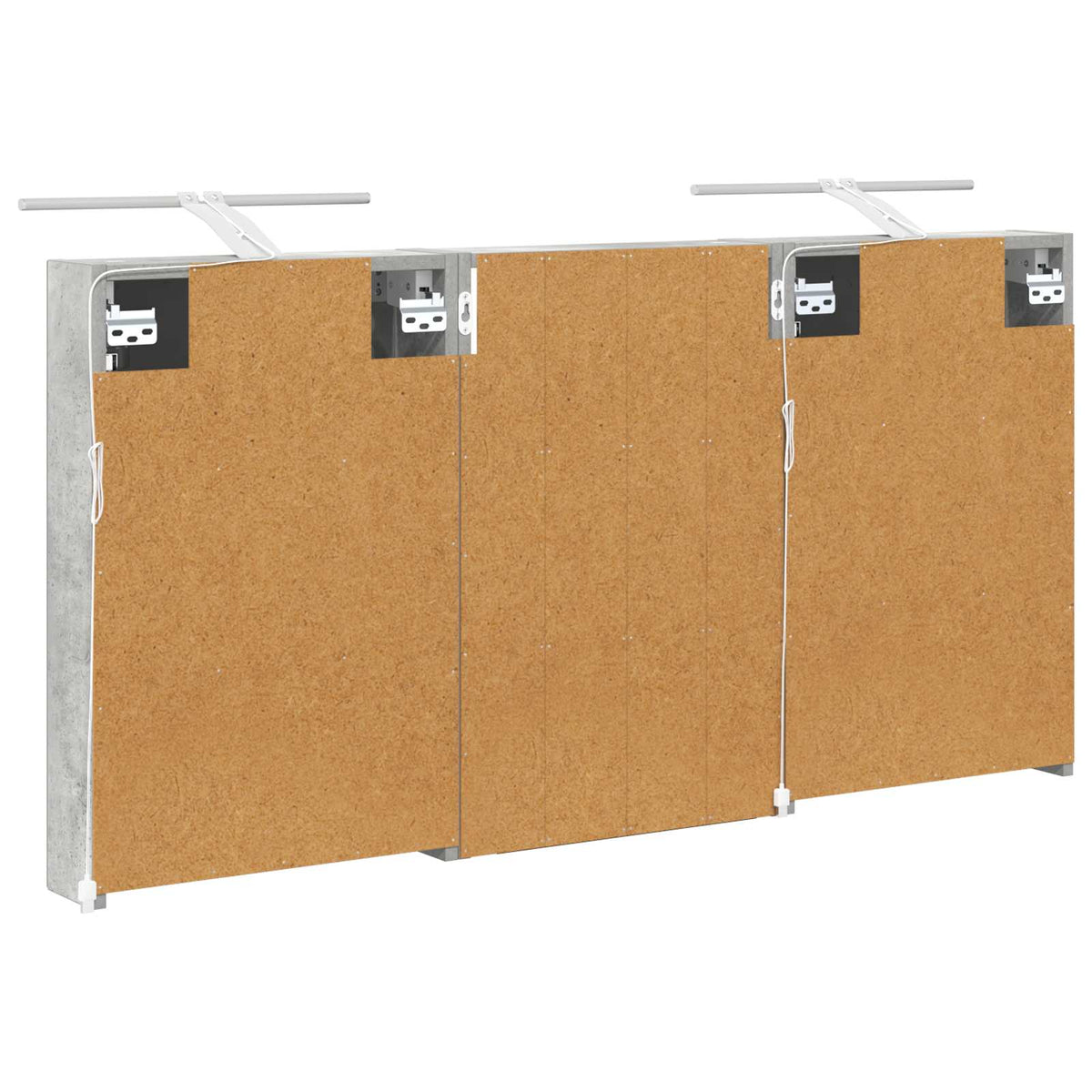 Badeværelsesskabsæt 3 stk. 120 x 10,5 x 60,5 cm Konstrueret træ