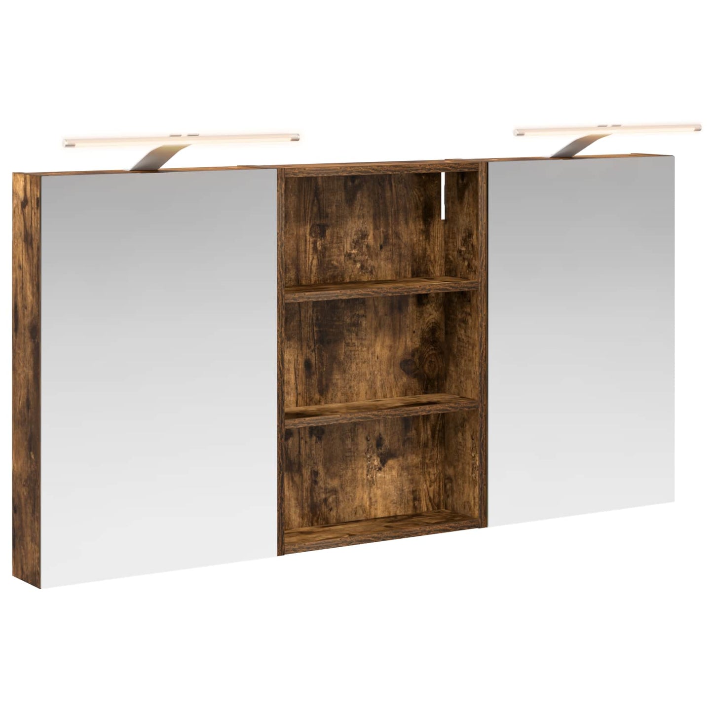 Badeværelsesskabsæt 3 stk. 120 x 10,5 x 60,5 cm Konstrueret træ