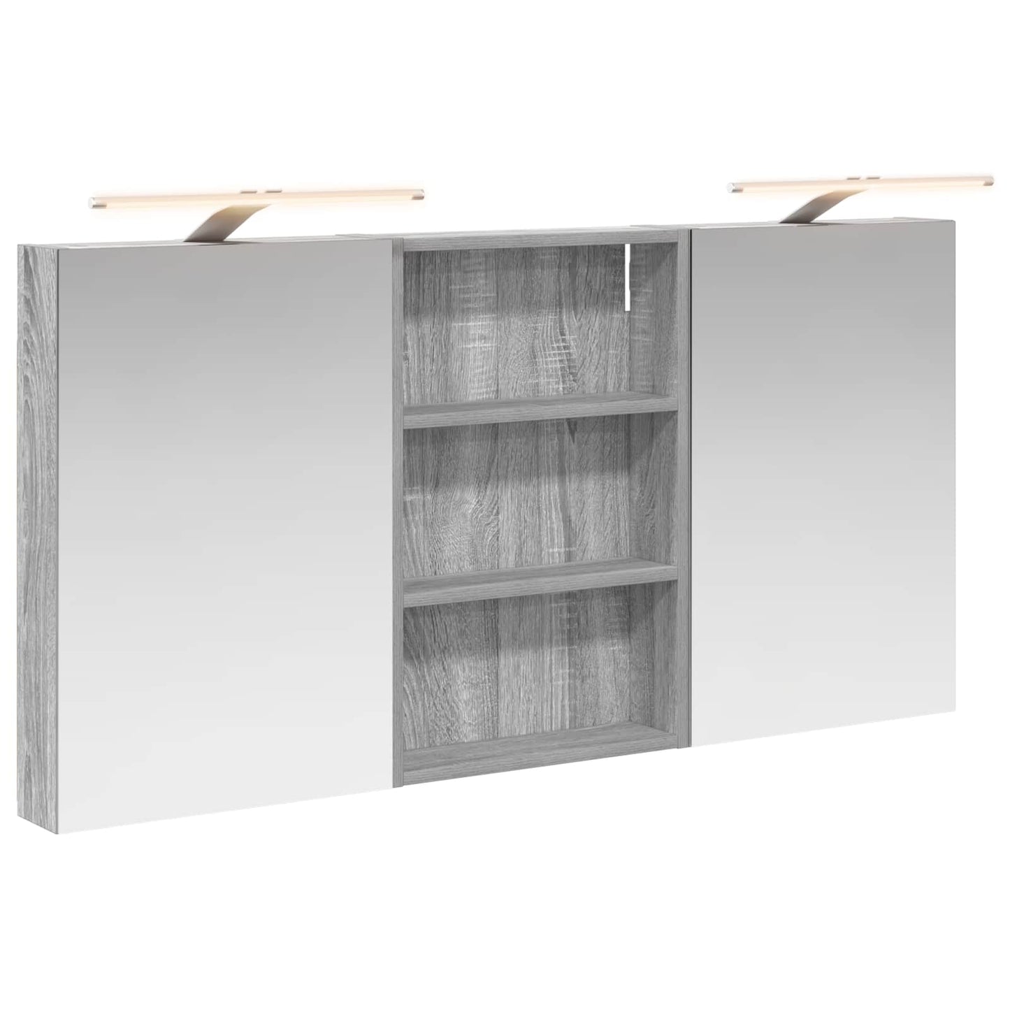 Badeværelsesskabsæt 3 stk. 120 x 10,5 x 60,5 cm Konstrueret træ