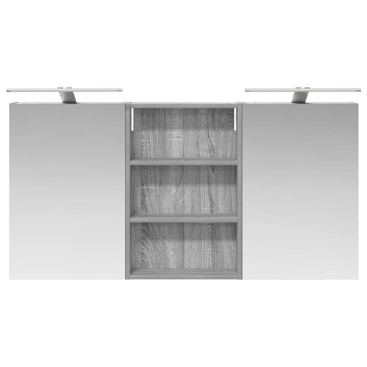 Badeværelsesskabsæt 3 stk. 120 x 10,5 x 60,5 cm Konstrueret træ
