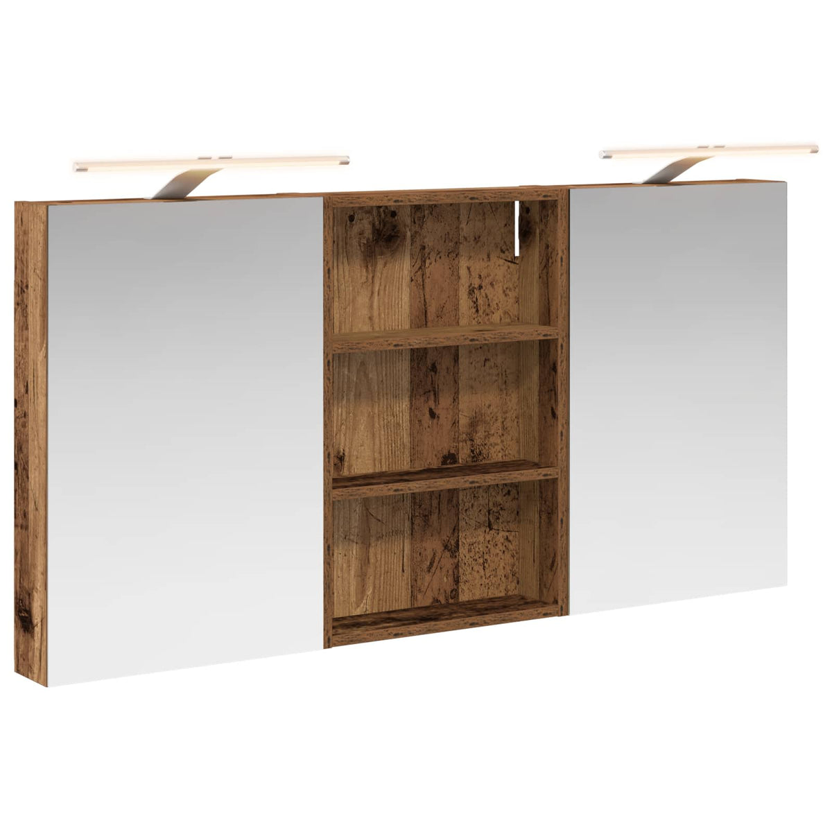 Badeværelsesskabsæt 3 stk. 120 x 10,5 x 60,5 cm Konstrueret træ