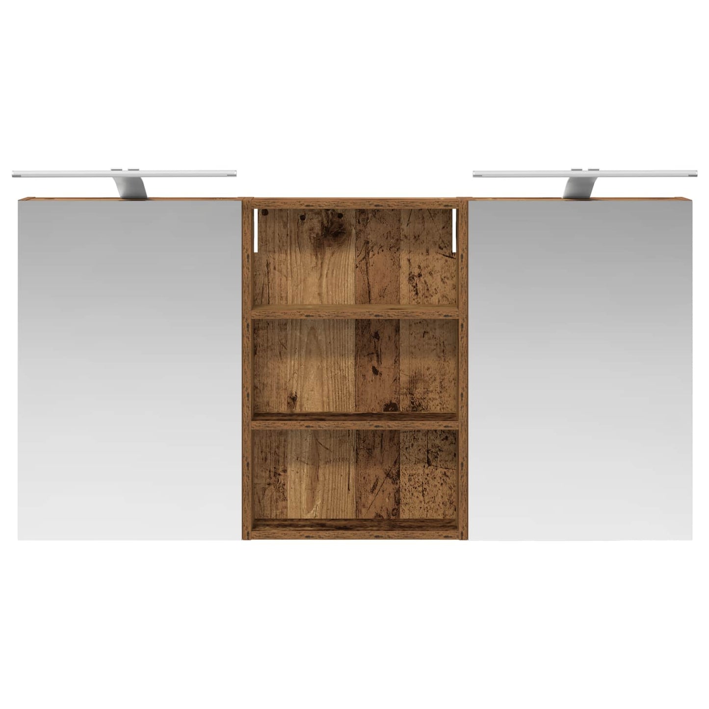 Badeværelsesskabsæt 3 stk. 120 x 10,5 x 60,5 cm Konstrueret træ