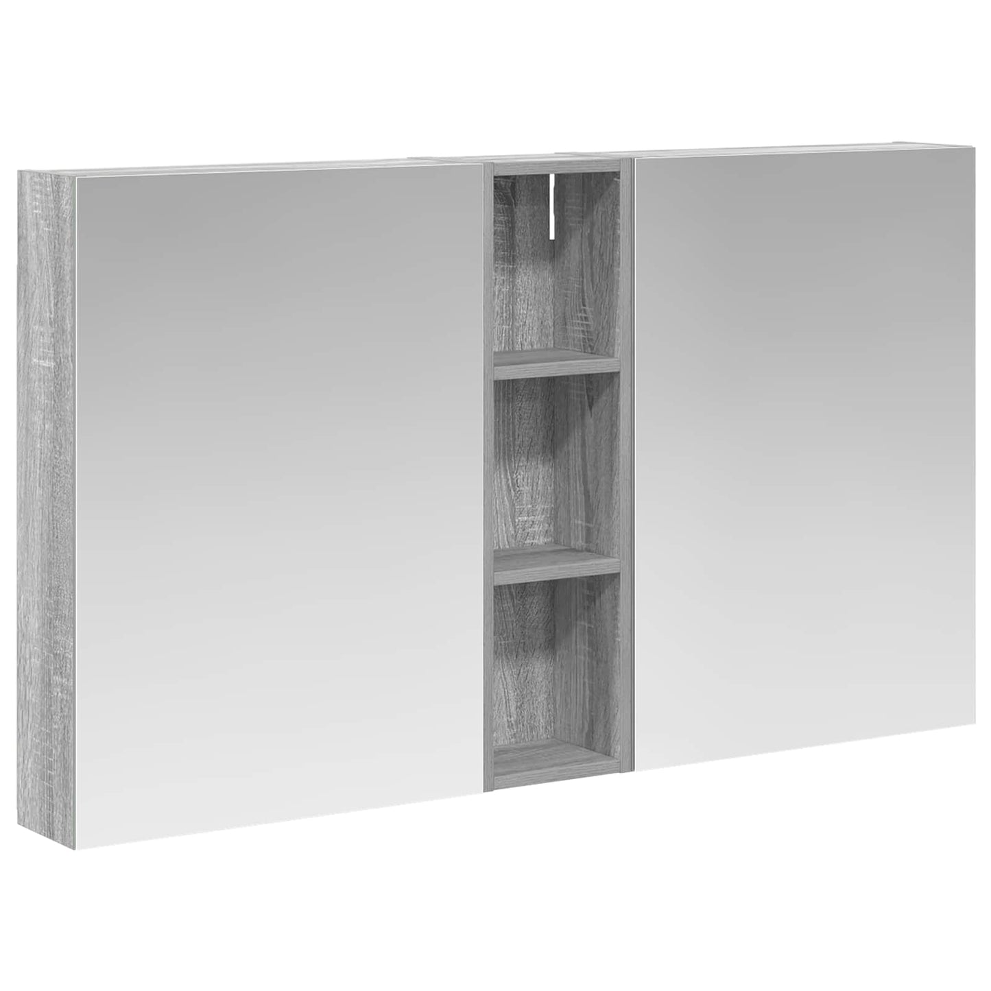 Badeværelsesskabsæt 3 stk. 120 x 14,5 x 70 cm Konstrueret træ
