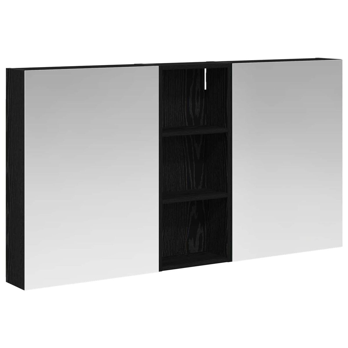 Badeværelsesskabsæt 3 stk. 130 x 14,5 x 70 cm Konstrueret træ