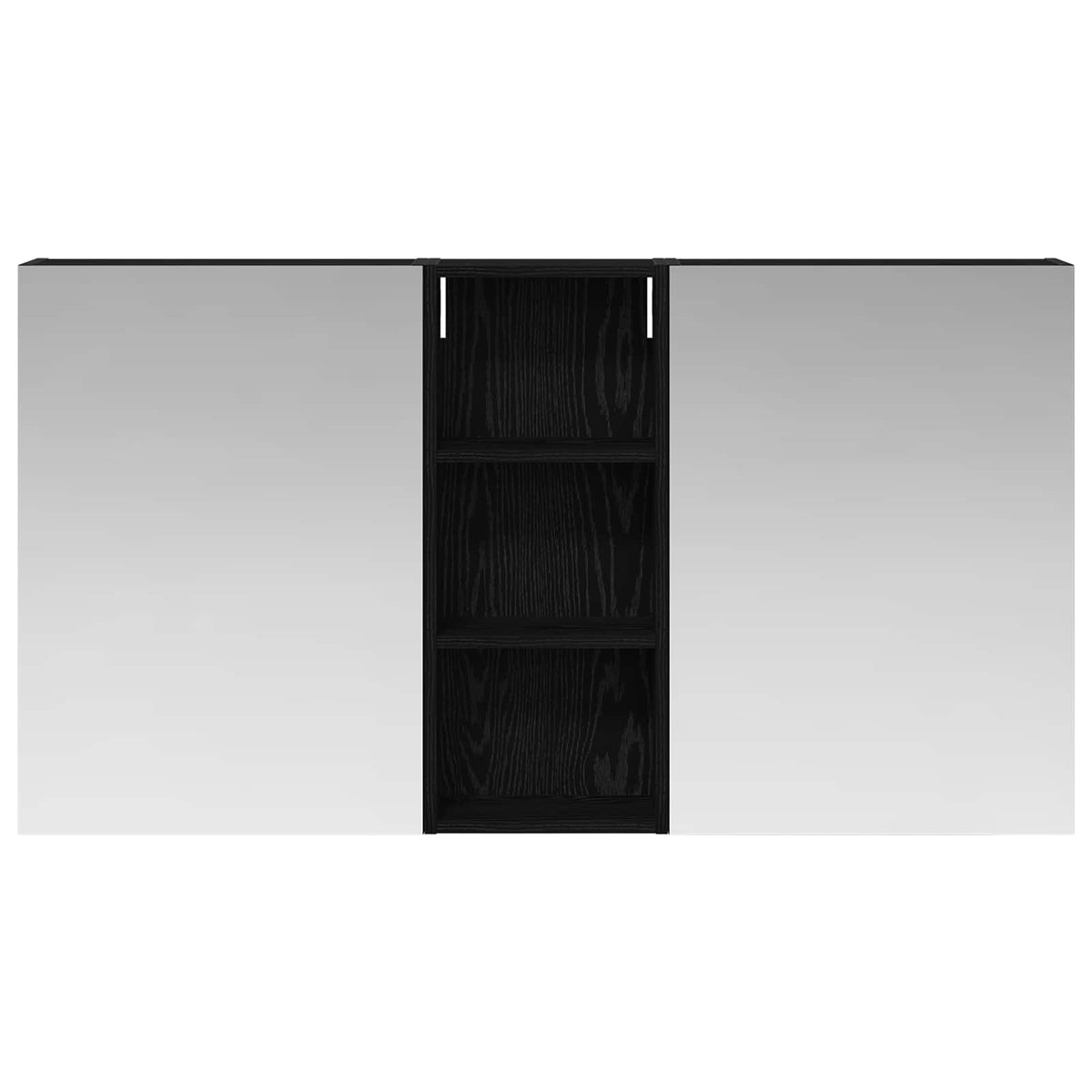 Badeværelsesskabsæt 3 stk. 130 x 14,5 x 70 cm Konstrueret træ