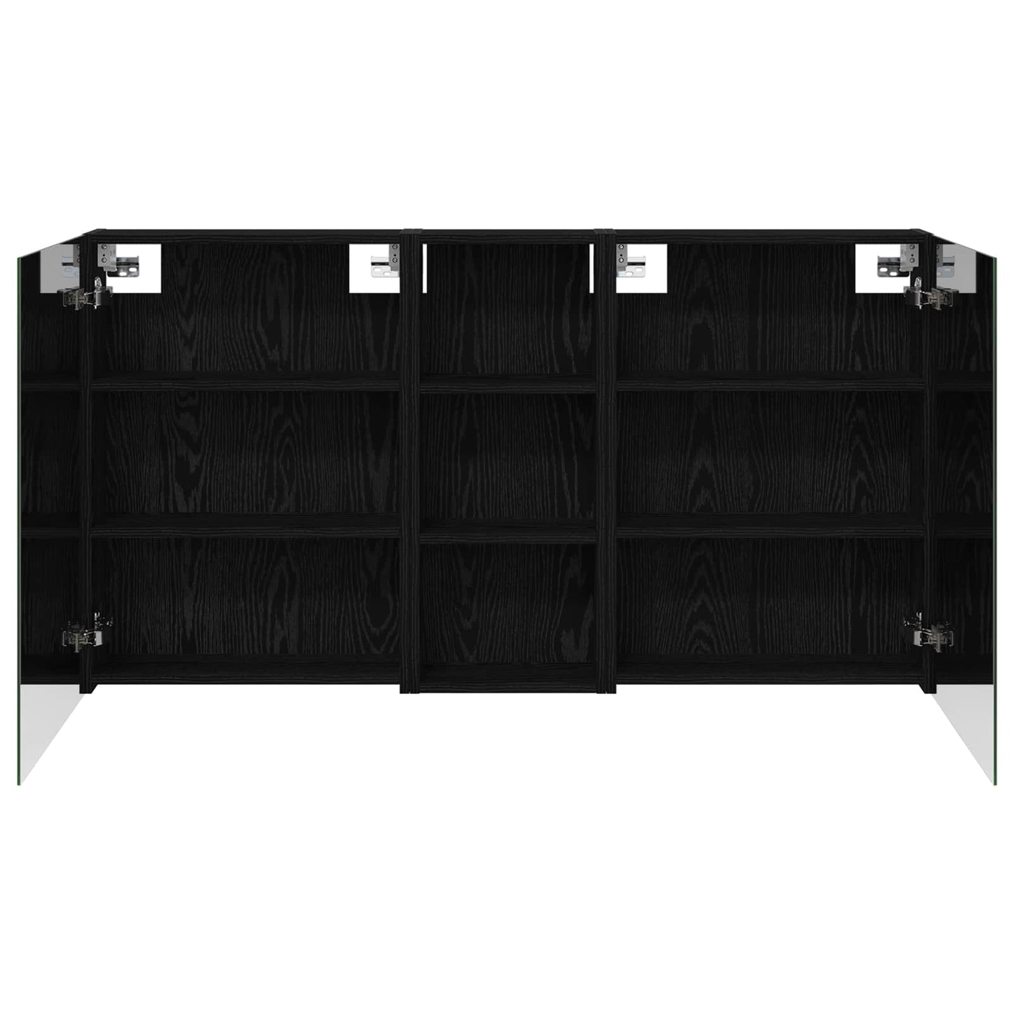 Badeværelsesskabsæt 3 stk. 130 x 14,5 x 70 cm Konstrueret træ