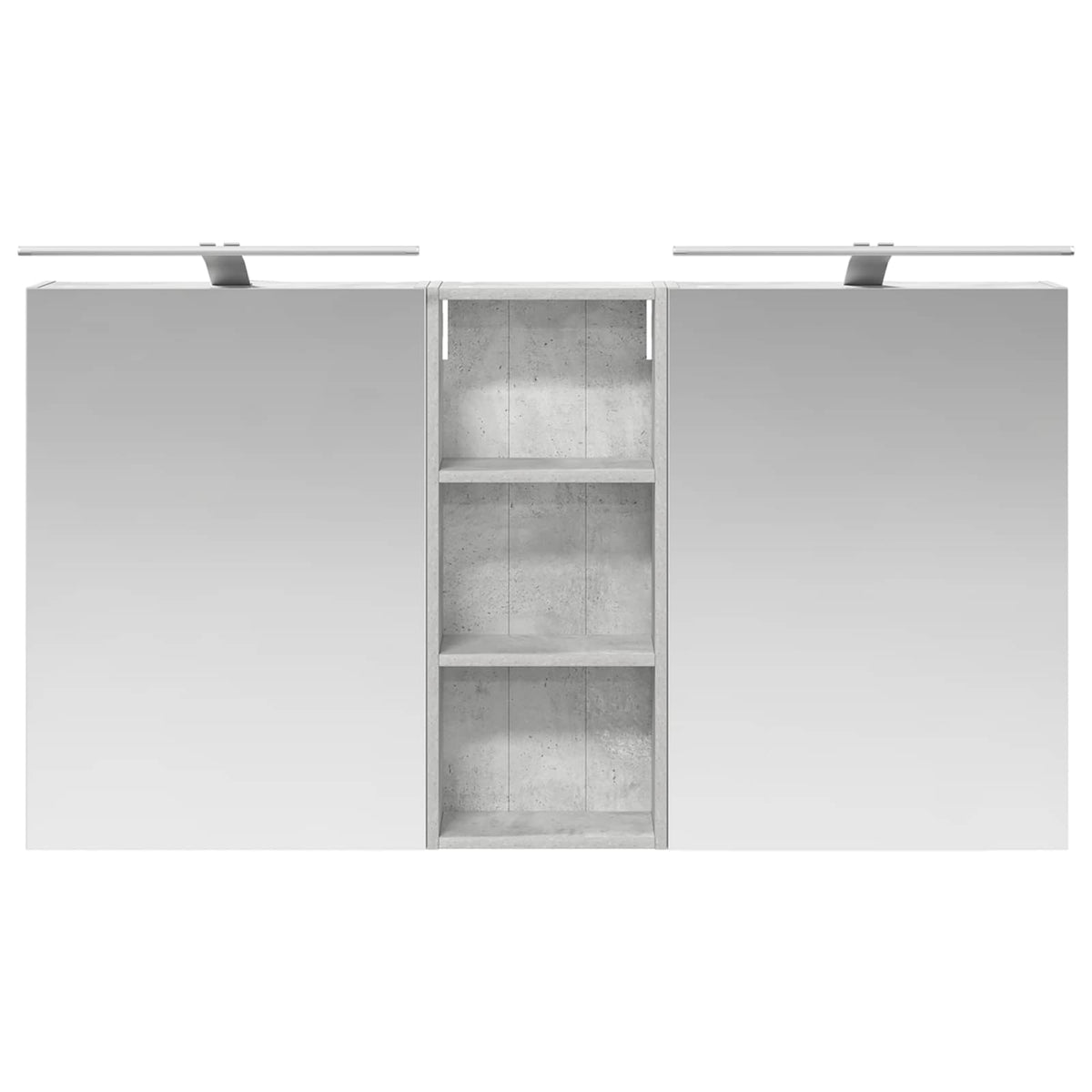 Badeværelsesskabsæt 3 stk. 130 x 14,5 x 70 cm Konstrueret træ
