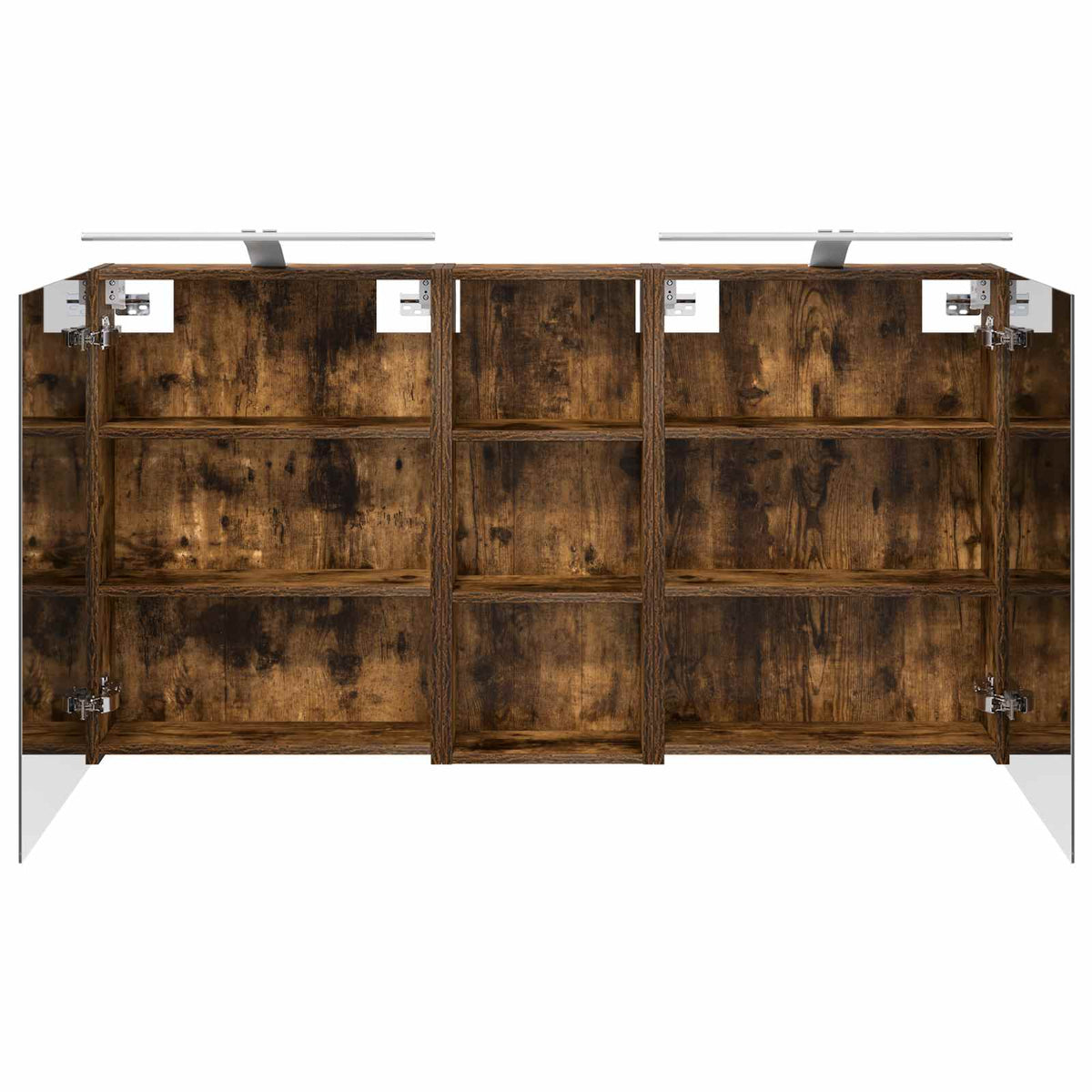 Badeværelsesskabsæt 3 stk. 130 x 14,5 x 70 cm Konstrueret træ