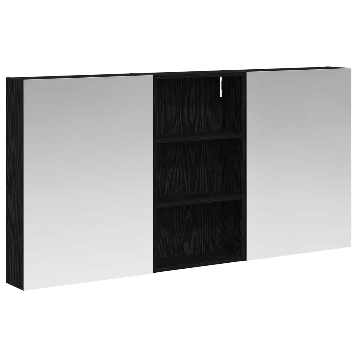 Badeværelsesskabsæt 3 stk. 140 x 14,5 x 70 cm Konstrueret træ