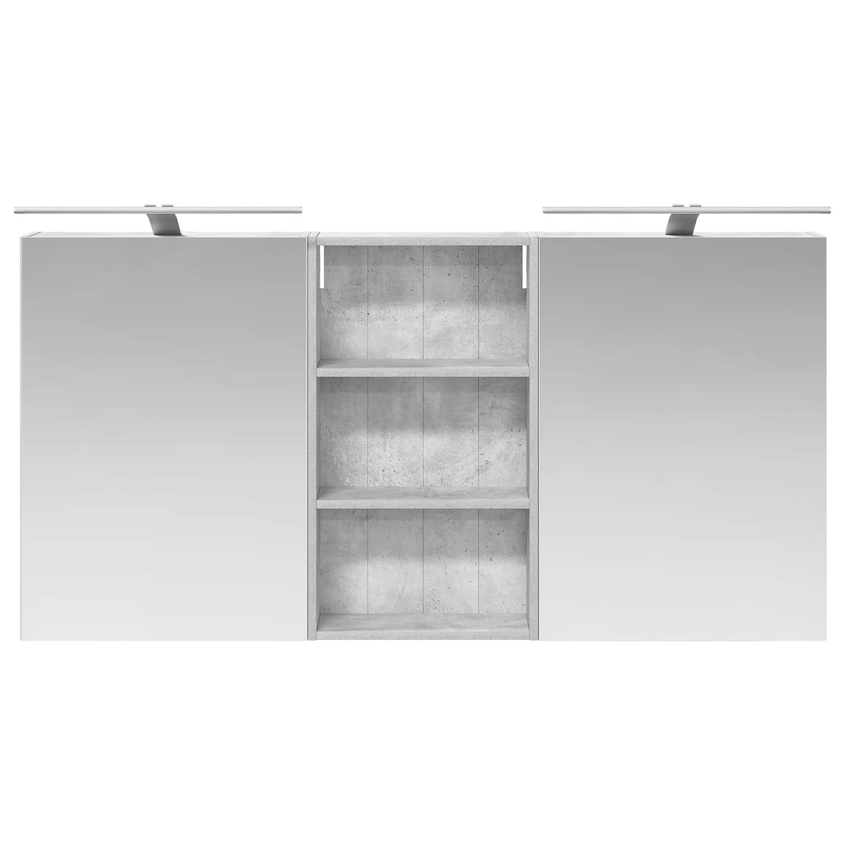 Badeværelsesskabsæt 3 stk. 140 x 14,5 x 70 cm Konstrueret træ