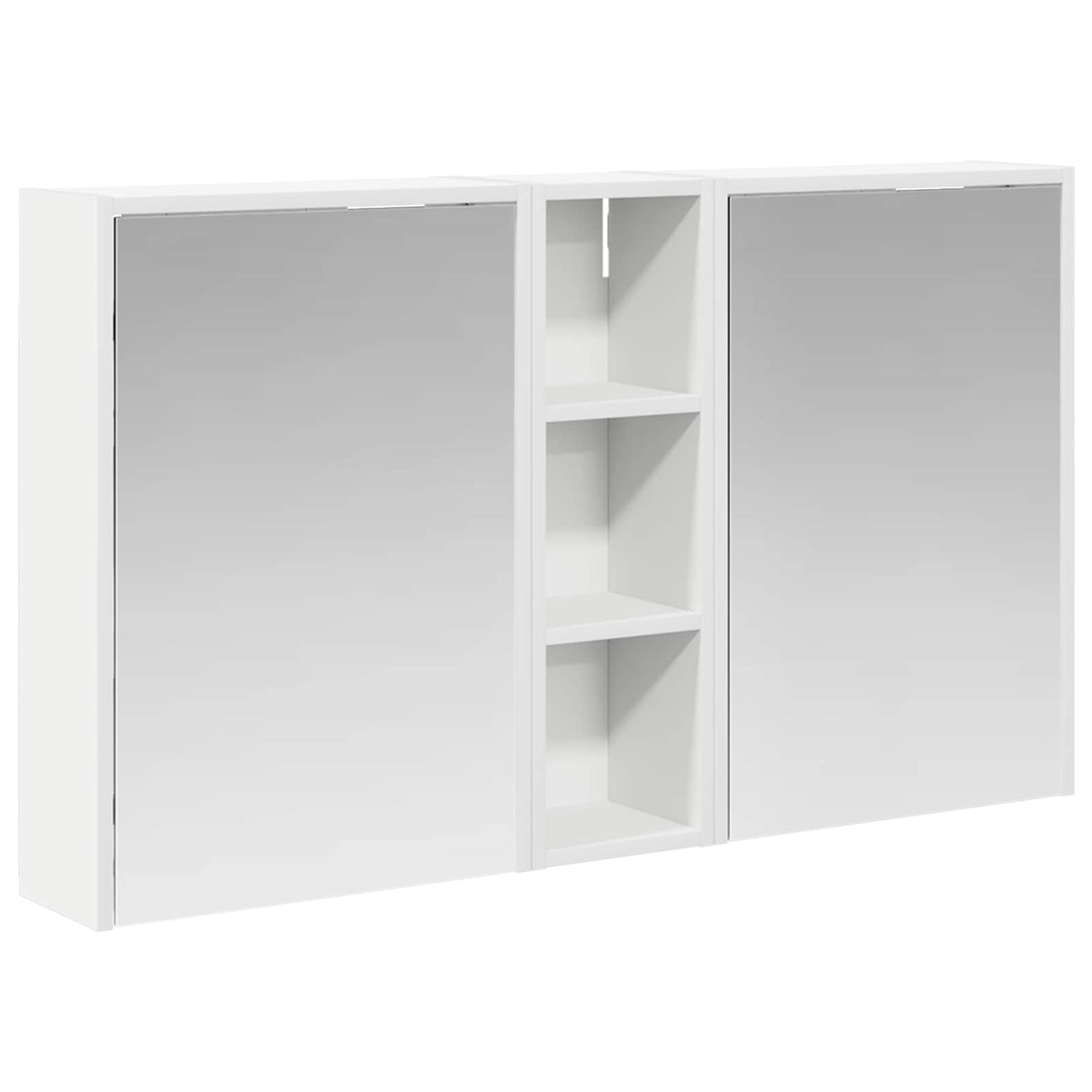 Badeværelsesskabsæt 3 stk. 106 x 16 x 62,5 cm Konstrueret træ