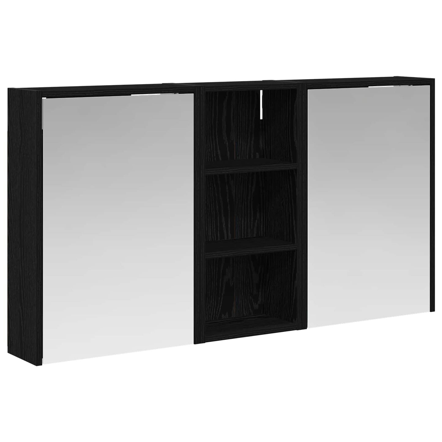 Badeværelsesskabsæt 3 stk. 116 x 16 x 62,5 cm Konstrueret træ