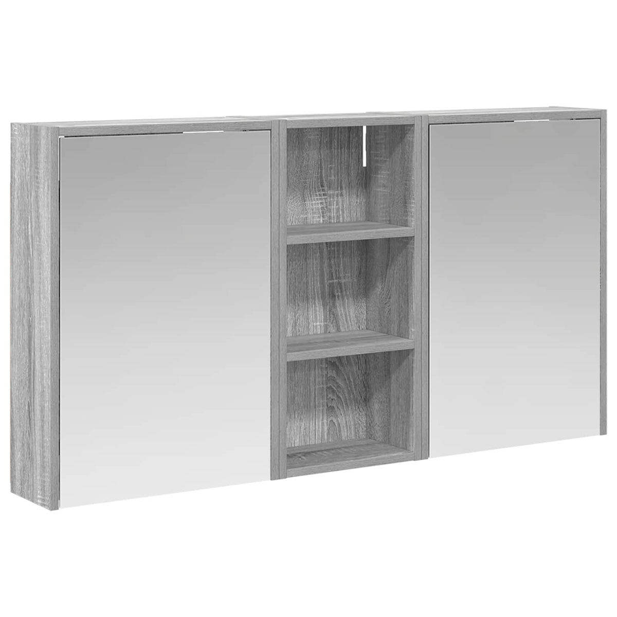 Badeværelsesskabsæt 3 stk. 116 x 16 x 62,5 cm Konstrueret træ