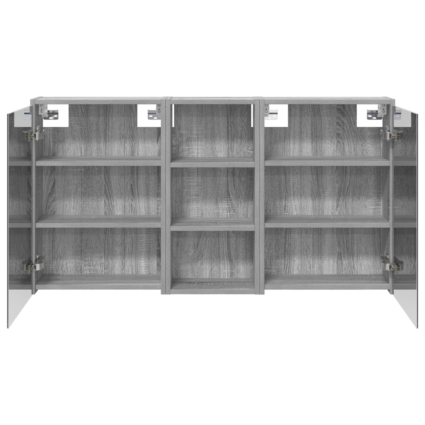 Badeværelsesskabsæt 3 stk. 116 x 16 x 62,5 cm Konstrueret træ