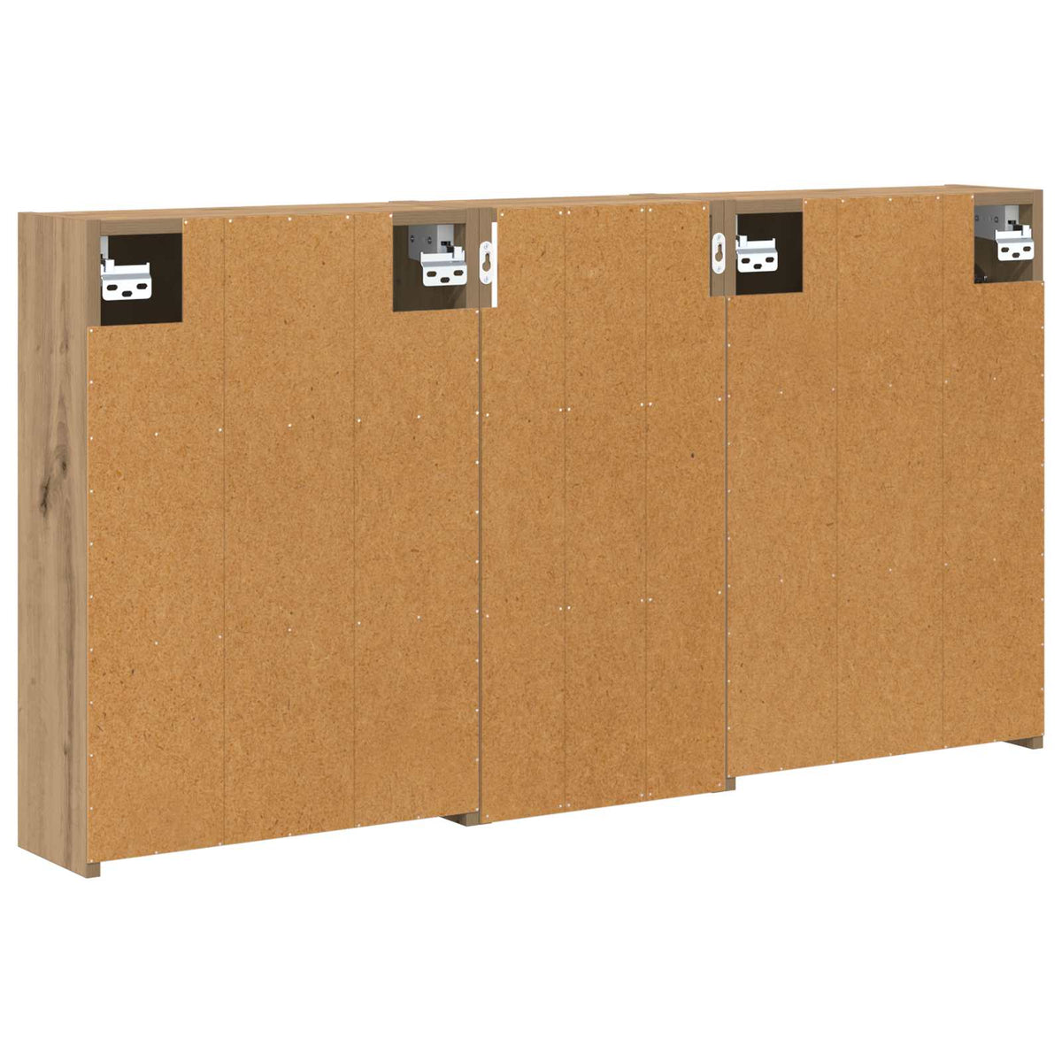 Badeværelsesskabsæt 3 stk. 116 x 16 x 62,5 cm Konstrueret træ