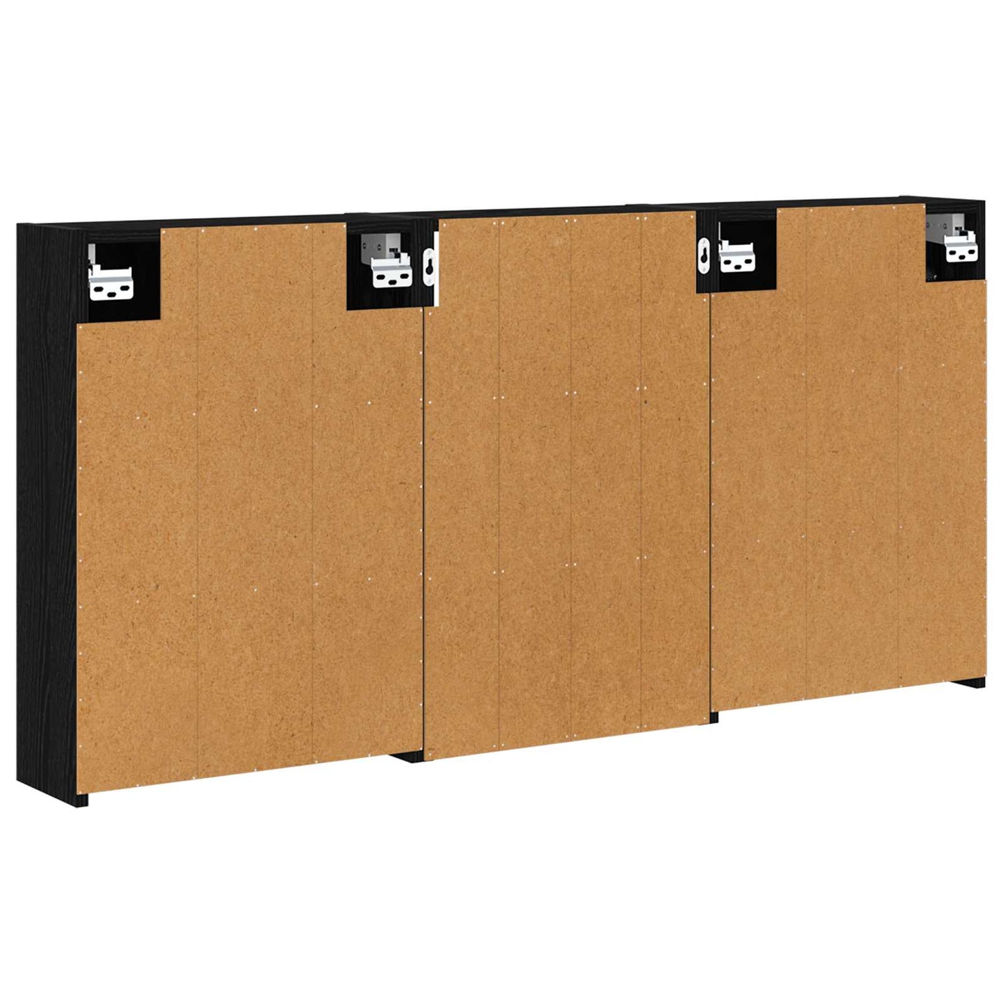 Badeværelsesskabsæt 3 stk. 126 x 16 x 62.5 cm Konstrueret træ
