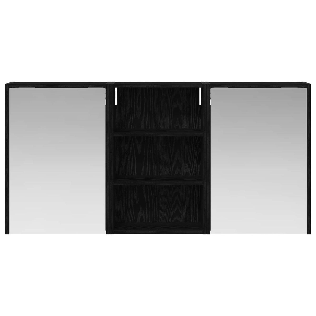 Badeværelsesskabsæt 3 stk. 126 x 16 x 62.5 cm Konstrueret træ