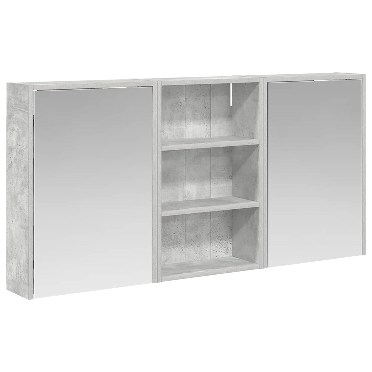 Badeværelsesskabsæt 3 stk. 126 x 16 x 62.5 cm Konstrueret træ