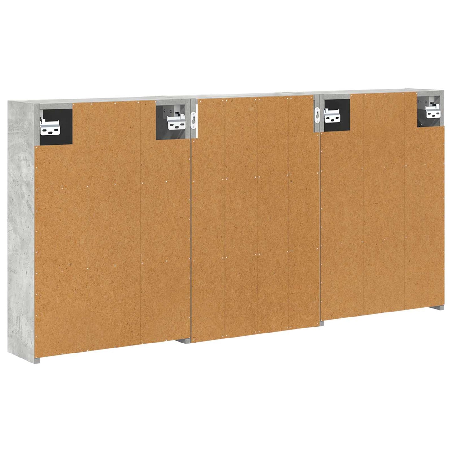 Badeværelsesskabsæt 3 stk. 126 x 16 x 62.5 cm Konstrueret træ