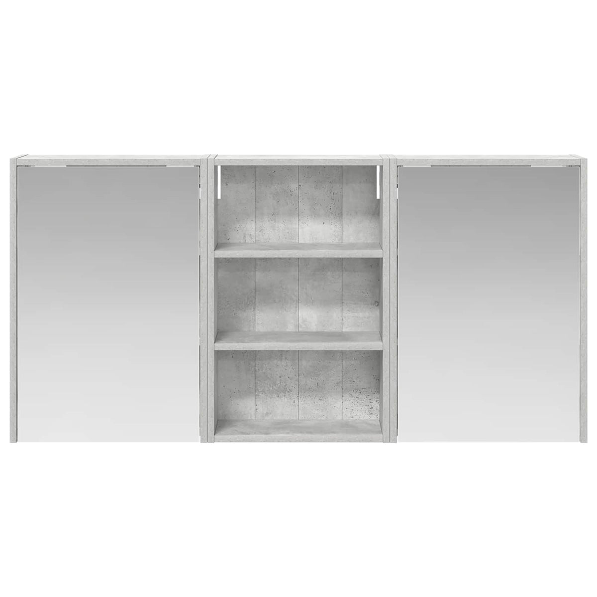 Badeværelsesskabsæt 3 stk. 126 x 16 x 62.5 cm Konstrueret træ