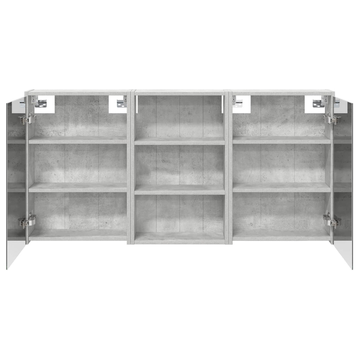 Badeværelsesskabsæt 3 stk. 126 x 16 x 62.5 cm Konstrueret træ