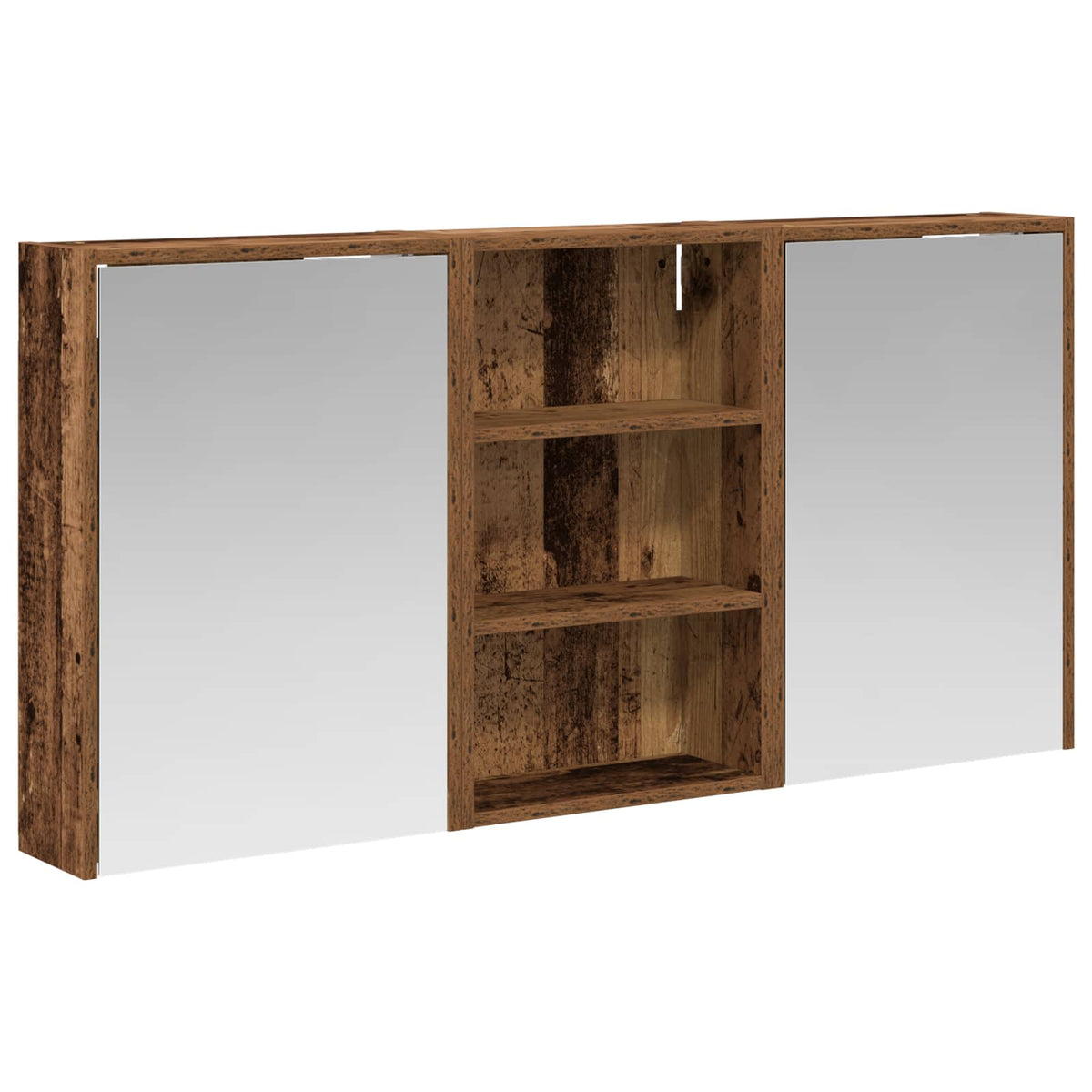 Badeværelsesskabsæt 3 stk. 126 x 16 x 62.5 cm Konstrueret træ